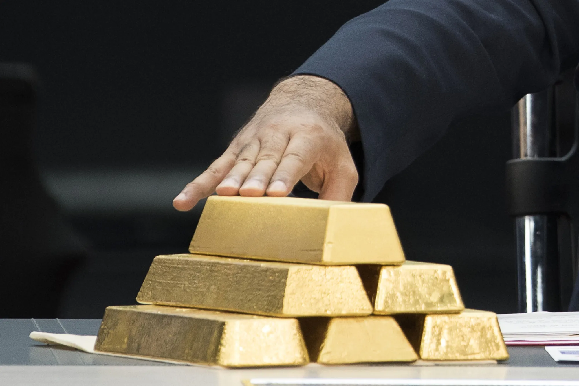 Lingotes de oro en Caracas