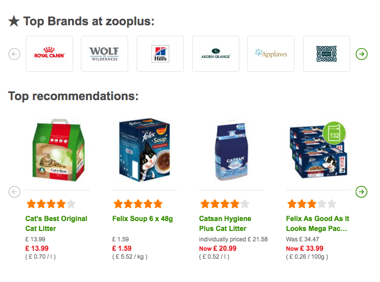 Pet food outlet zooplus