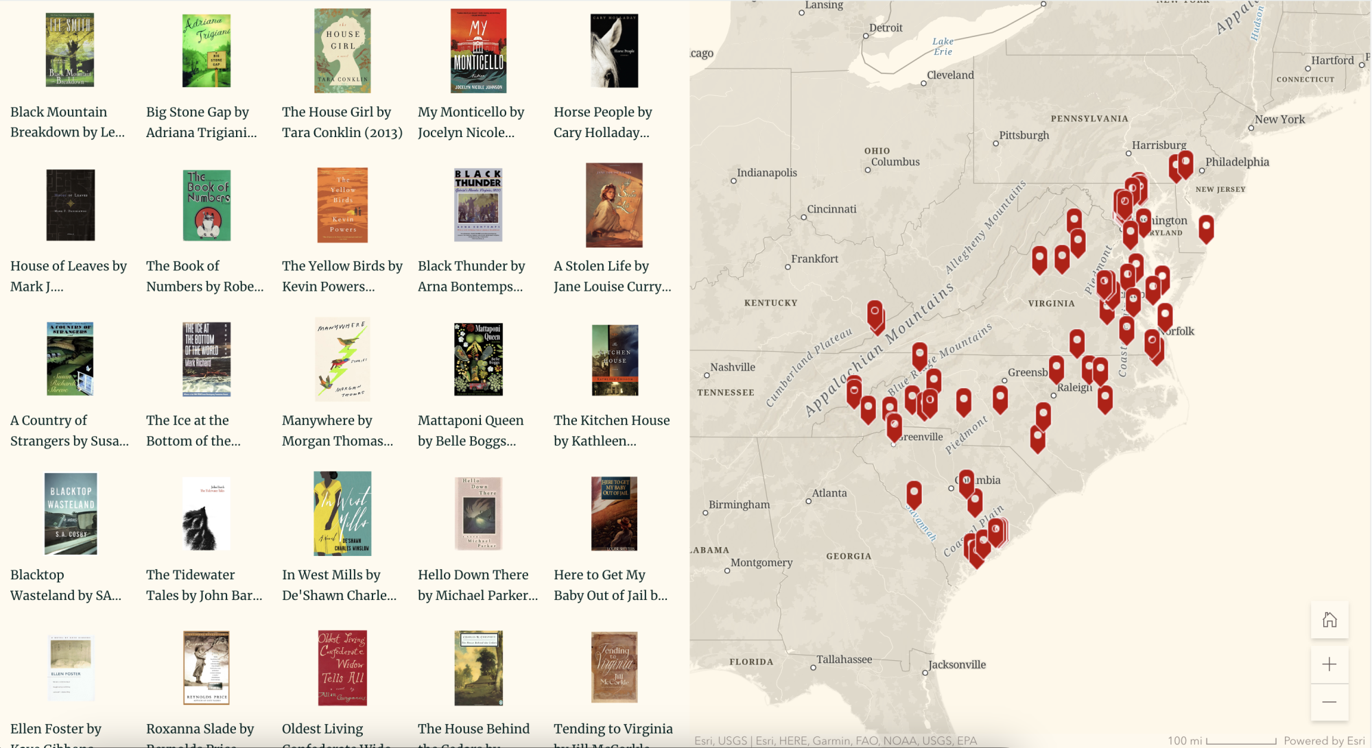 A map of 1,001 novels shows us where to find the real America - Los Angeles  Times