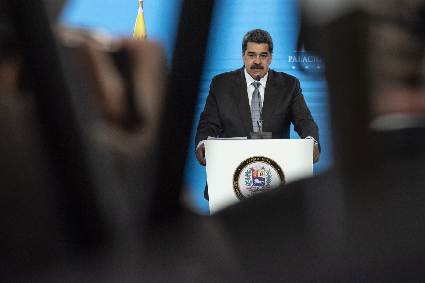 President Maduro Holds Press Conference After Venezuela Received First Vaccines Doses