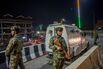 Armed security in Srinagar on April 22.