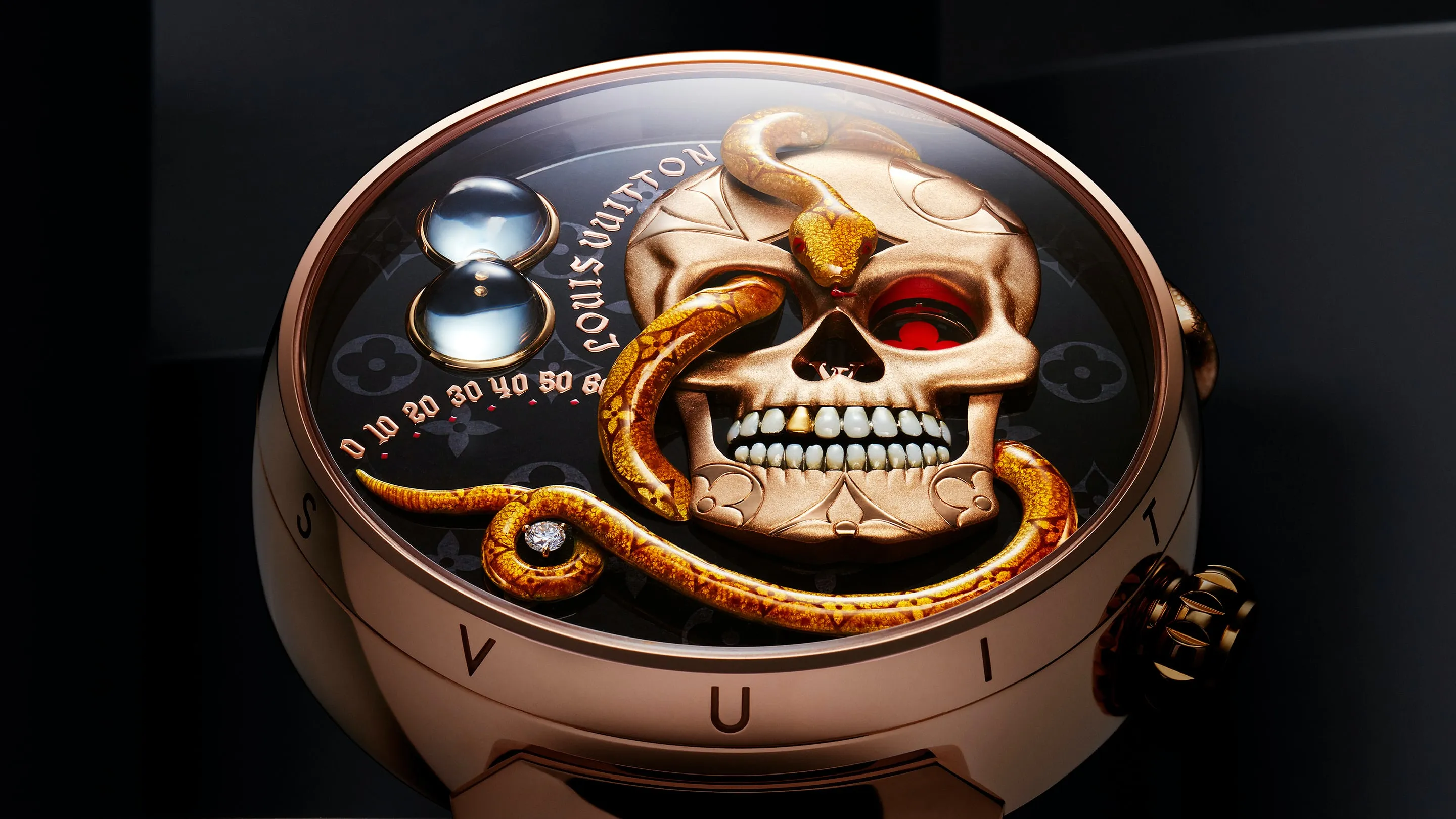 Louis Vuitton Skull-and-Snake Watch Is a Punk Marvel of