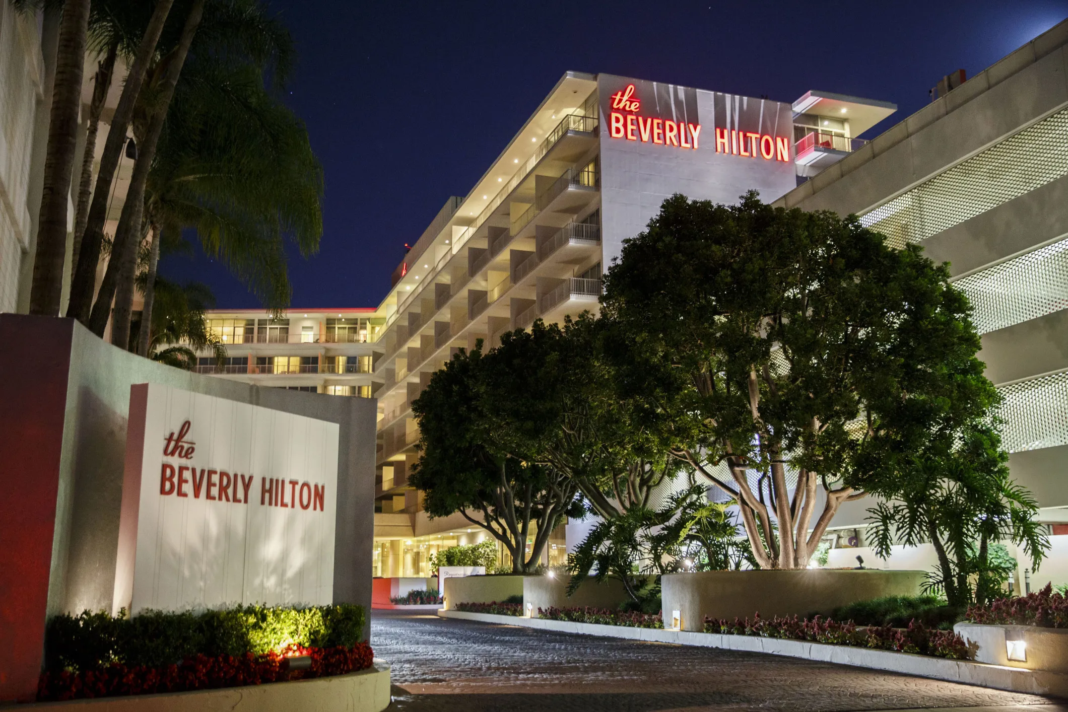 The Beverly Hilton hotel.