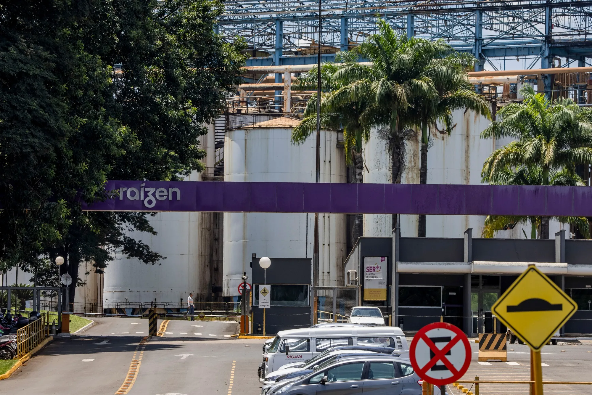 Planta procesadora de etanol de Raízen SA en el estado de São Paulo, Brasil.