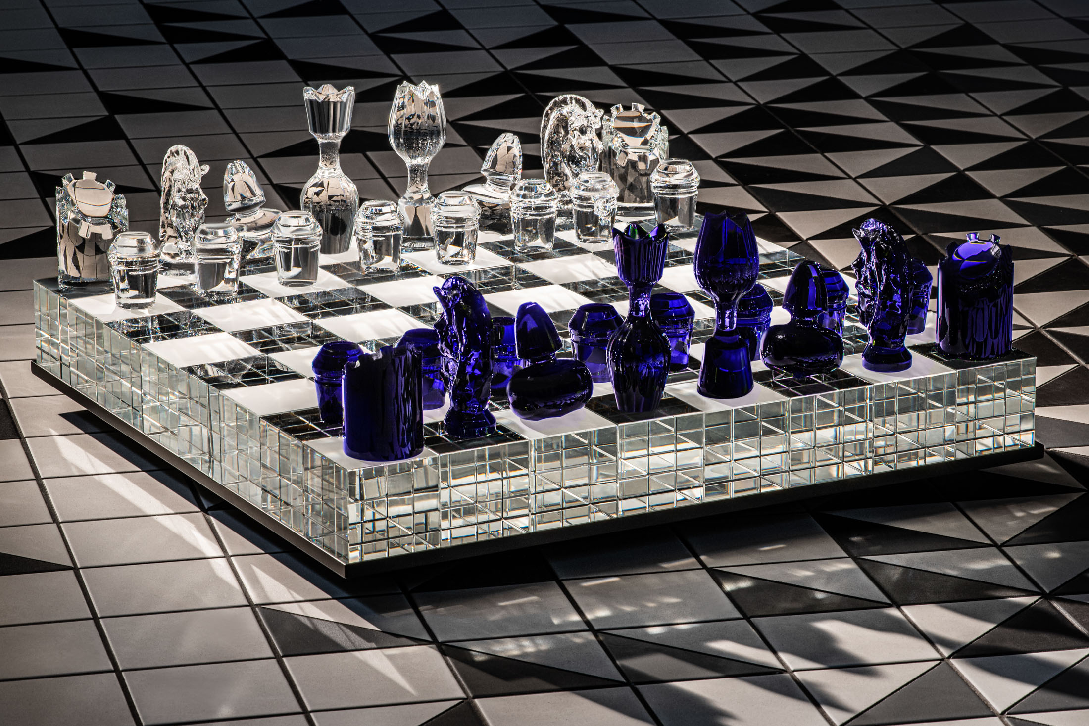 Premium Large Crystal Chess European Luxury Gathering Games Chess