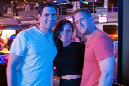 Dan Greenhaus, Erin McCarthy and Seth Gollin from BTIG. Erin is one of the co-chairs of the event.