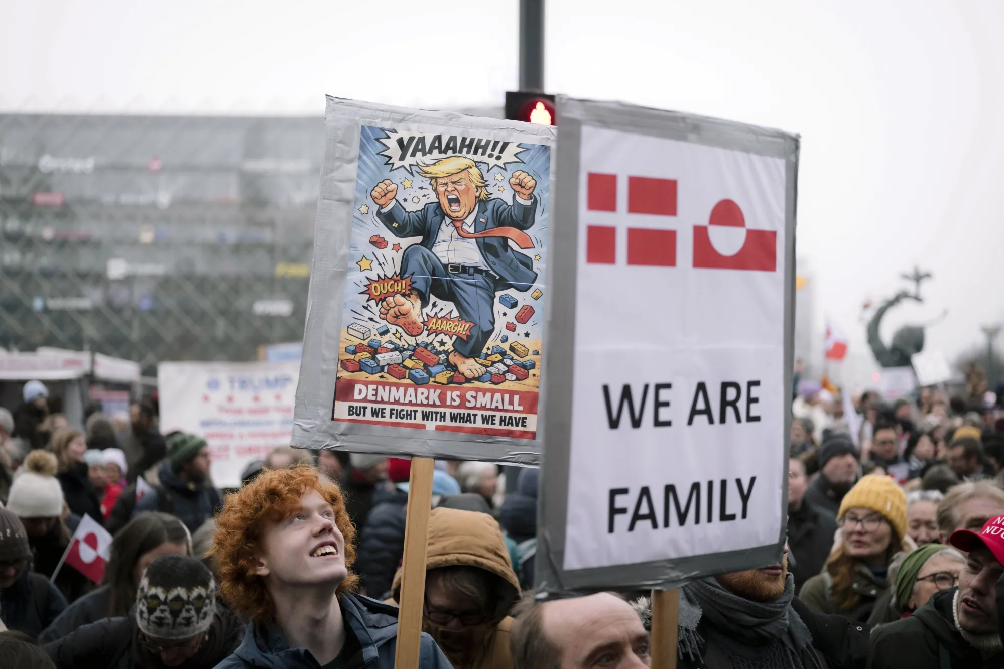 A demonstration in Copenhagen to protest Donald Trump’s ambitions to take control of Greenland.