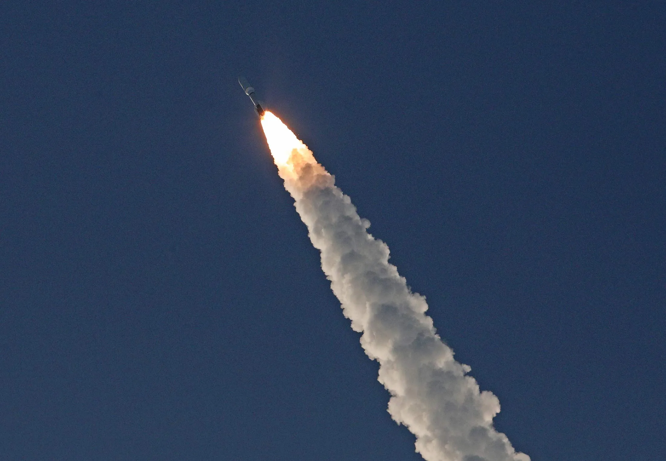 A rocket carrying Amazon’s satellites&nbsp;soars toward orbit after lifting off from Cape Canaveral, Florida, on June 23, 2025.