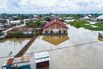 An aerial view of an area affected by floods in the Gatumba district of Bujumbura.