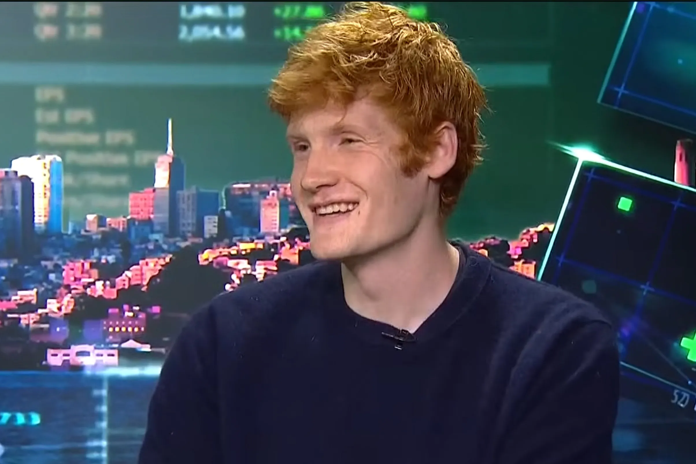 Cursor CEO Michael Truell speaks during a Bloomberg Television interview.