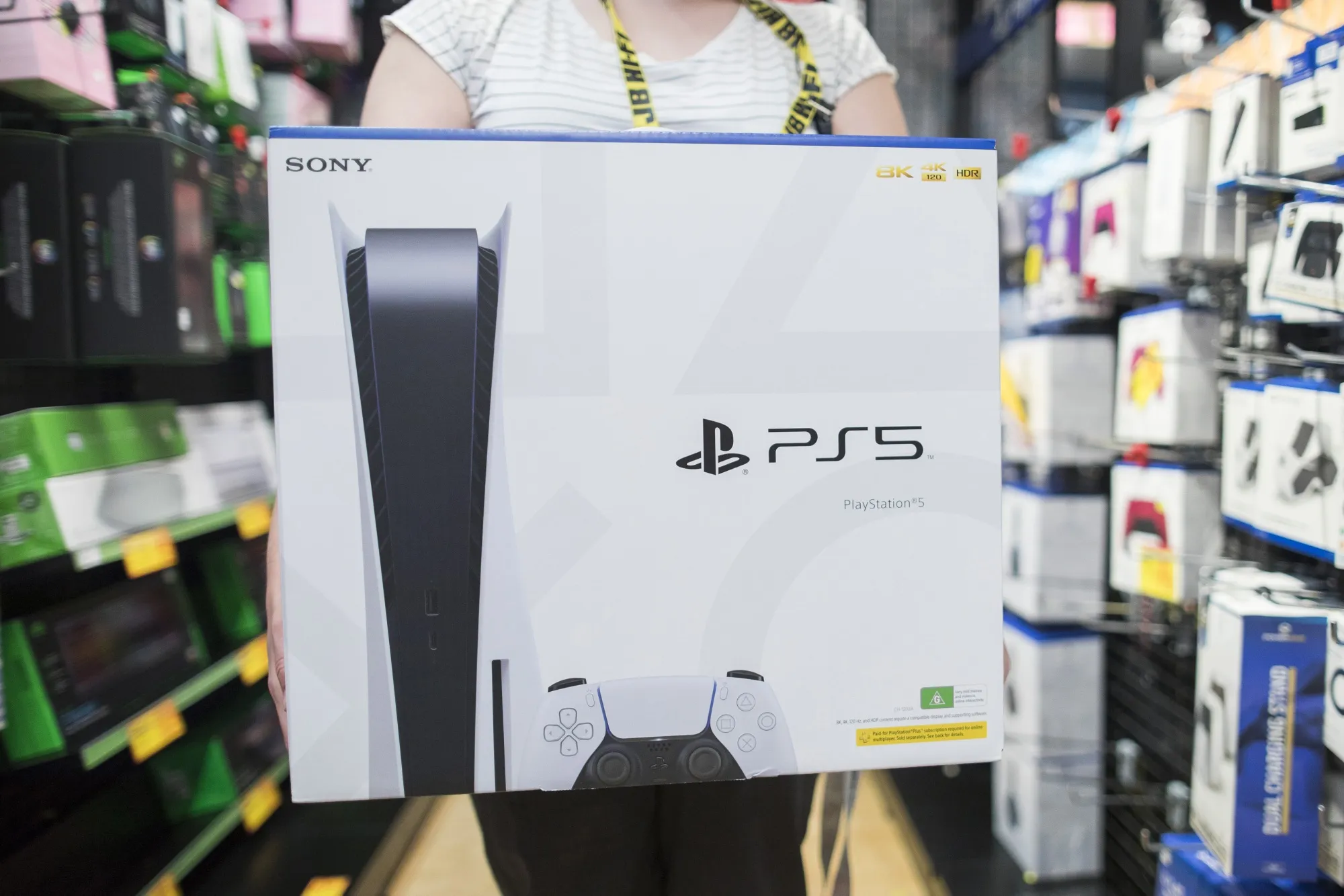 A Sony PlayStation 5 at a store in Sydney, Australia.