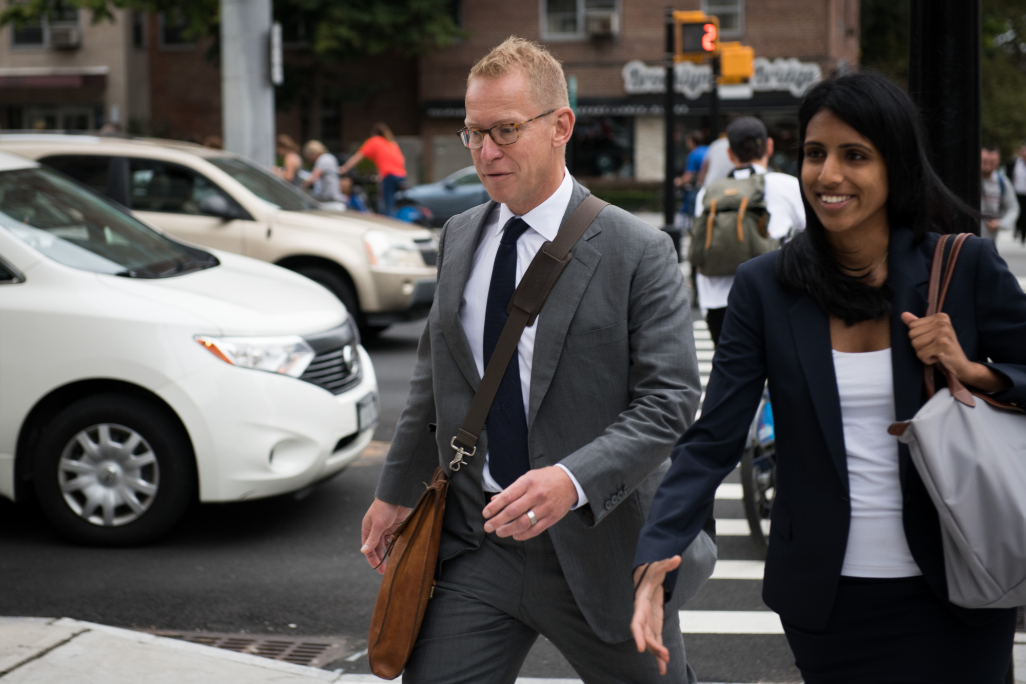 Johnson outside court in New York on Sept. 18, 2017.
