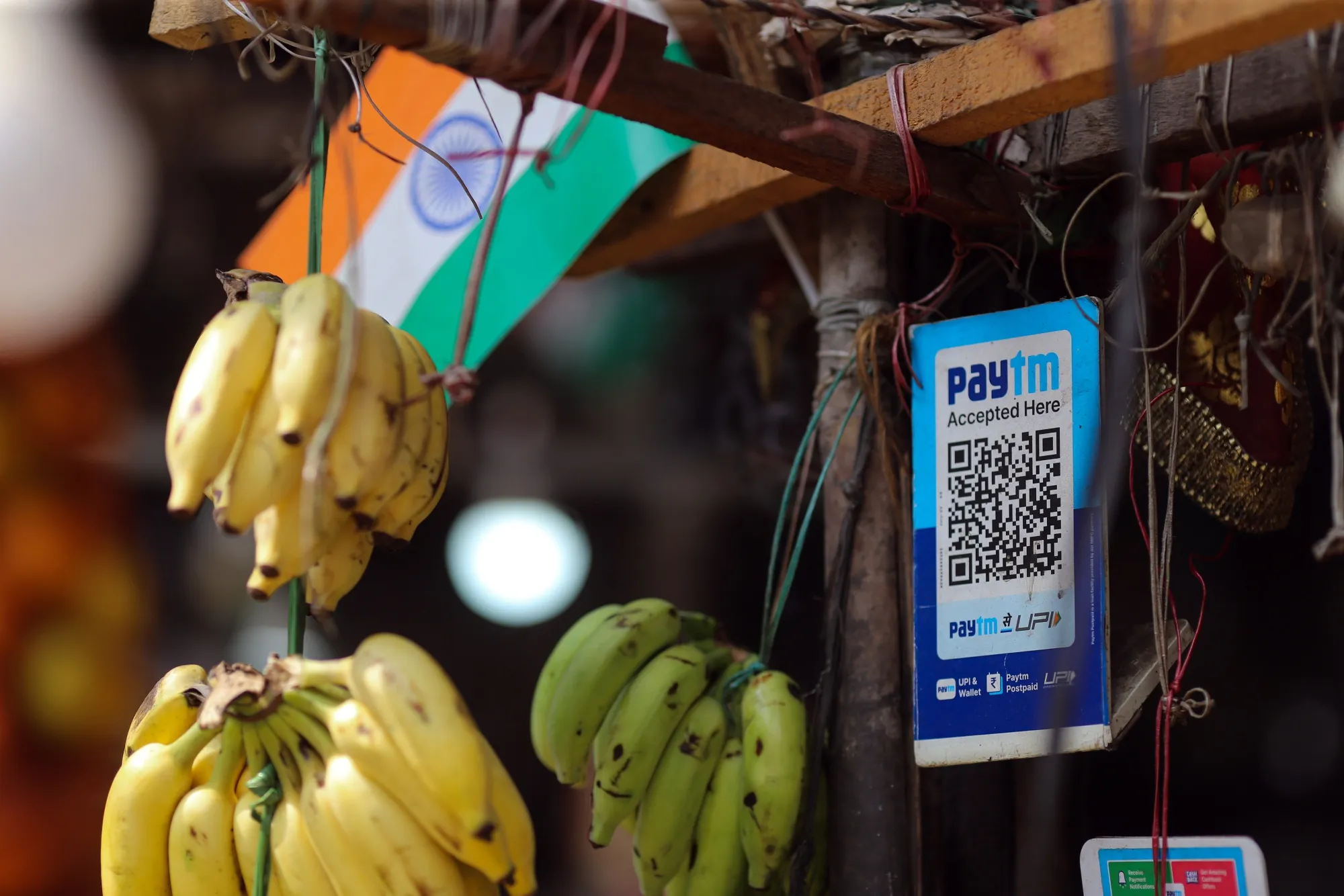 A QR code for the Paytm payment system in Mumbai.