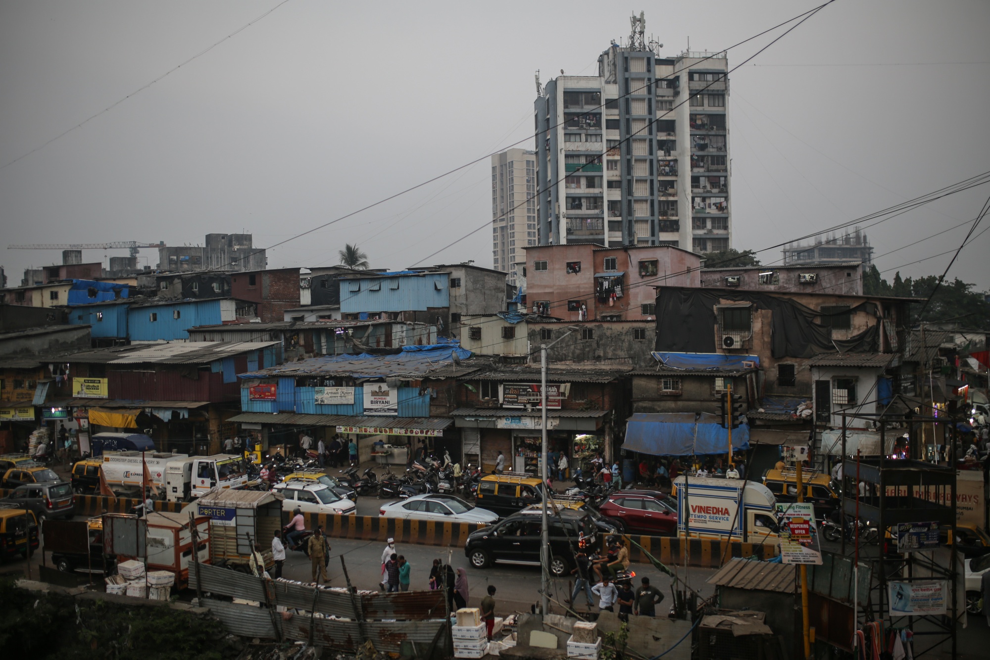 The Dharavi slum in Mumbai.&nbsp;