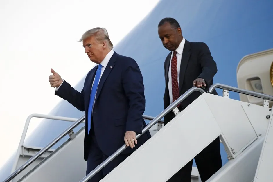 President Trump with HUD Secretary Ben Carson.