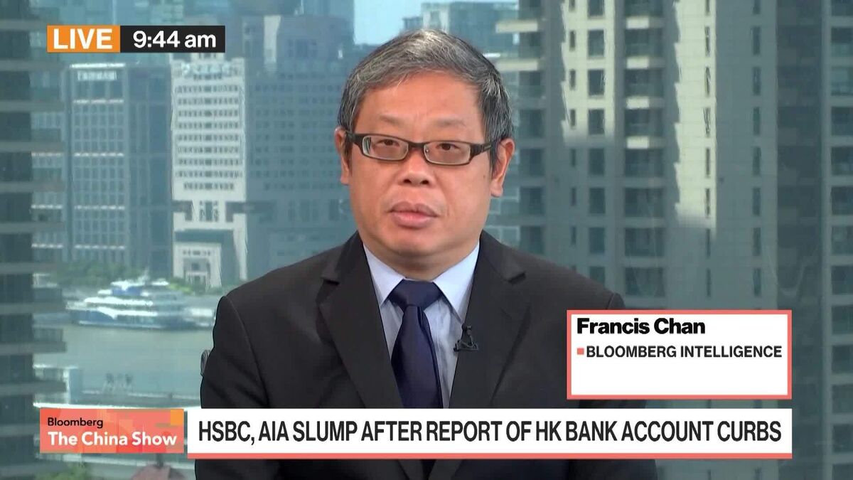 Report of HK Bank Account Curbs Sinks Financial Stocks