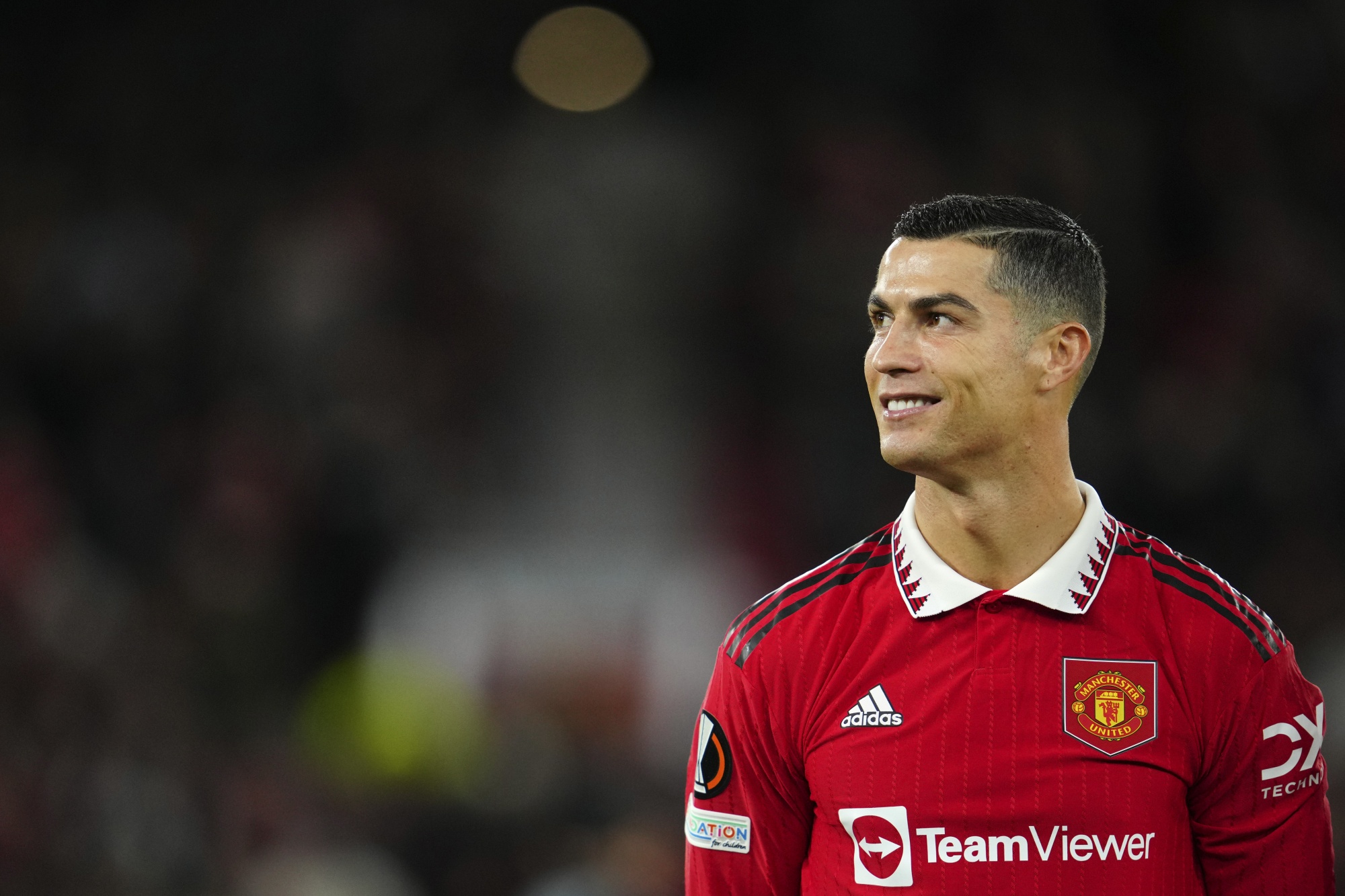 Manchester United's Cristiano Ronaldo leaves the field at the end