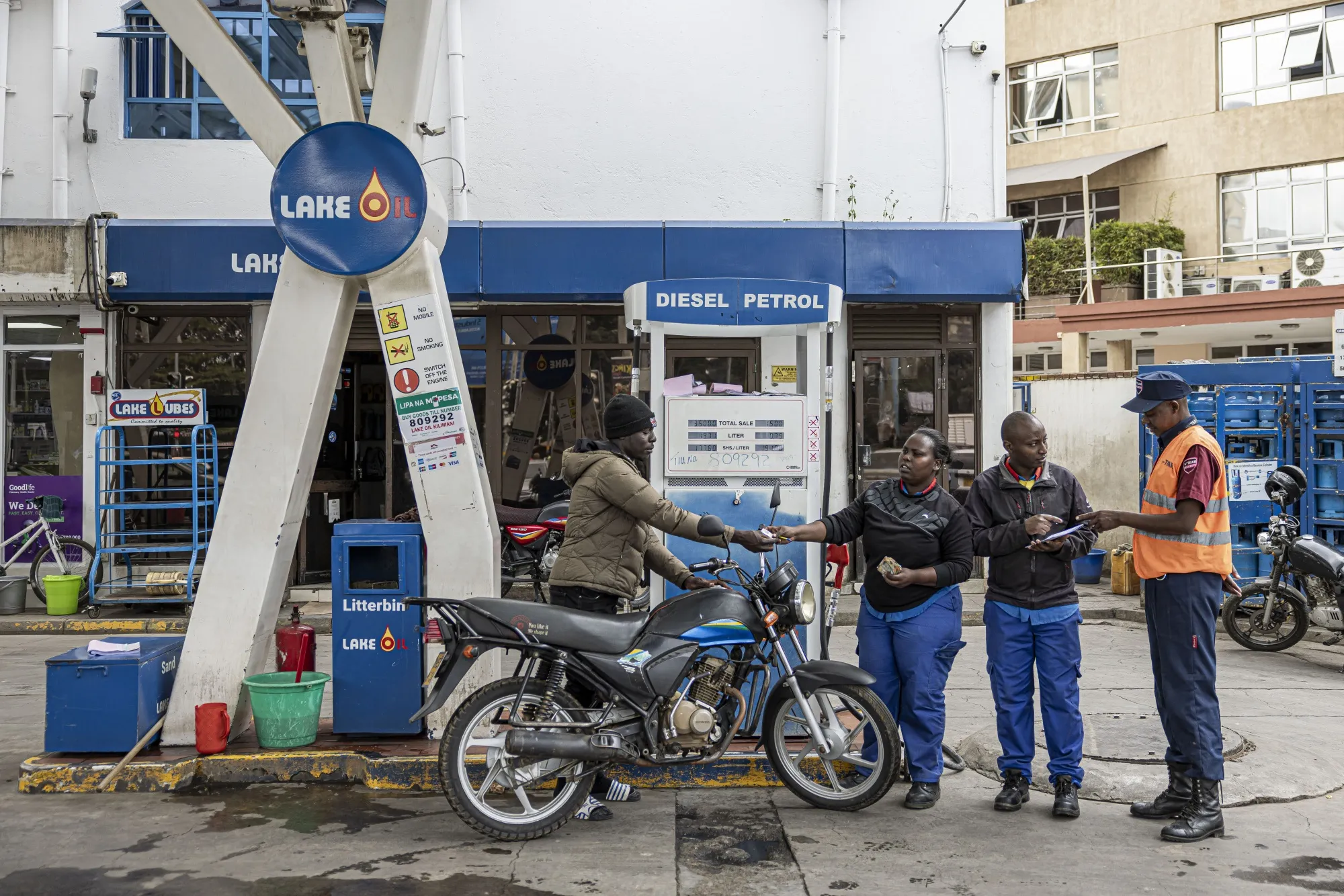 A gas station in Nairobi, Kenya.&nbsp;