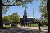 WASHINGTON, US-  APRIL 17: Students walk through the campus of