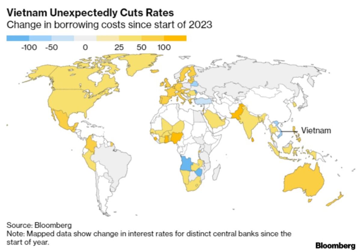 Vietnam Cuts Key Rate by Full Point to Shield Economy - Bloomberg