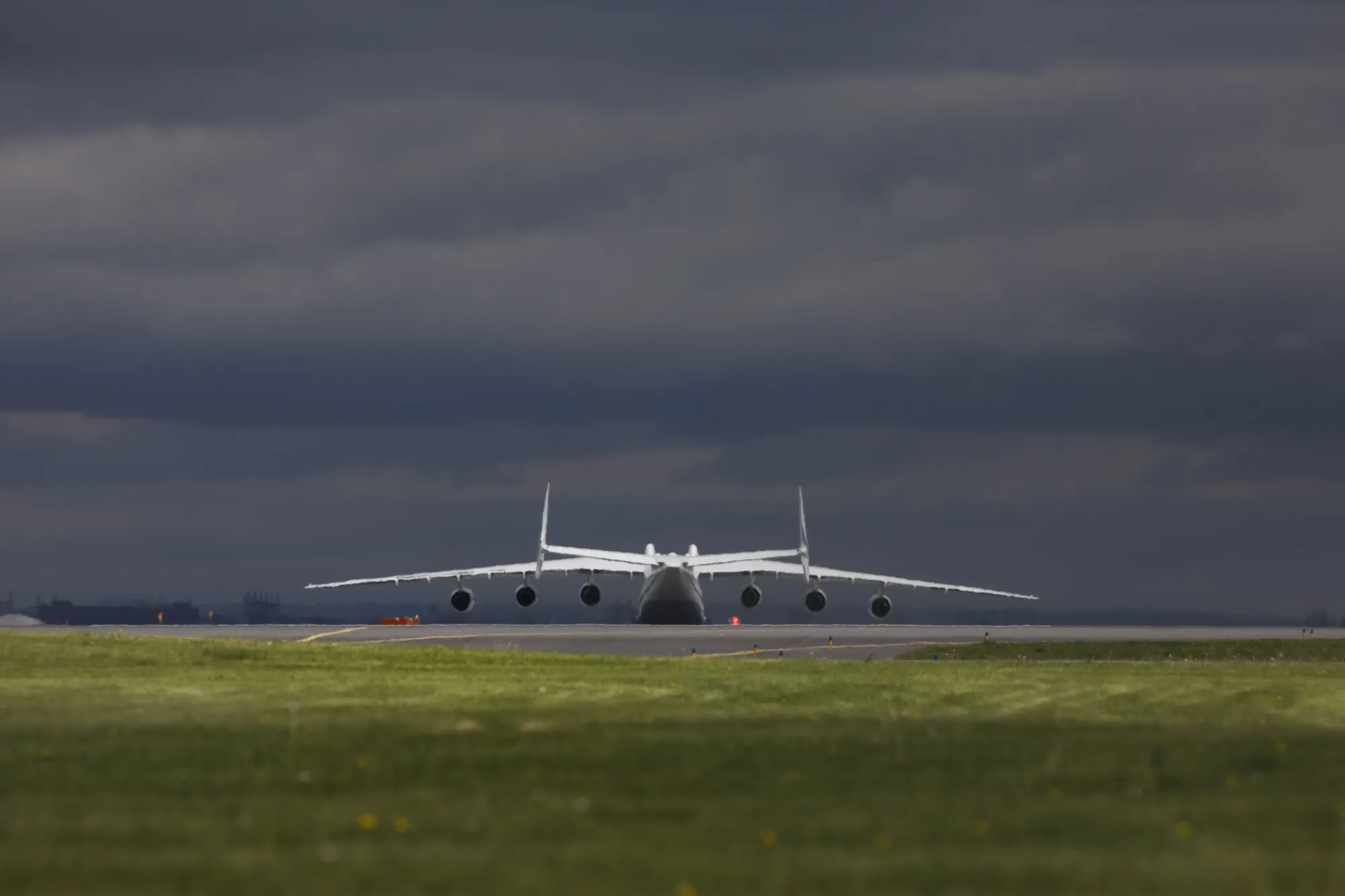 A cargo plane with medical supplies lands in Toronto on Saturday.