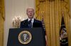 U.S. President Joe Biden speaks in the East Room of the White House in Washington, D.C., U.S., on Thursday, April 15, 2021. The Biden administration imposed a raft of new sanctions on Russia, including long-feared restrictions on buying new sovereign debt, in retaliation for alleged misconduct including the SolarWinds hack and efforts to disrupt the U.S. election.