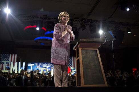 Clinton in New York on April 19.