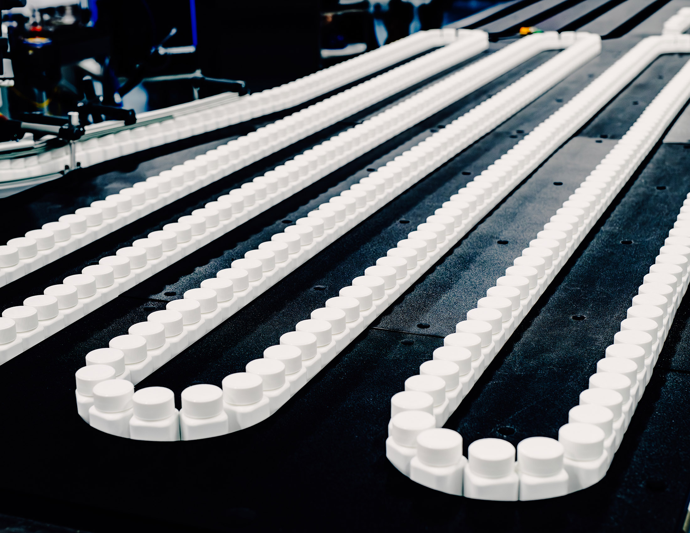 Assembly line at Eli Lilly headquarters.