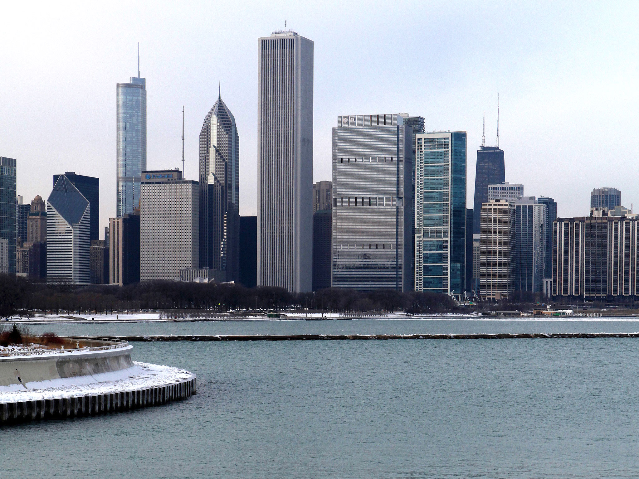 Partial view of the Chicago skyline on Jan. 28, 2015.
