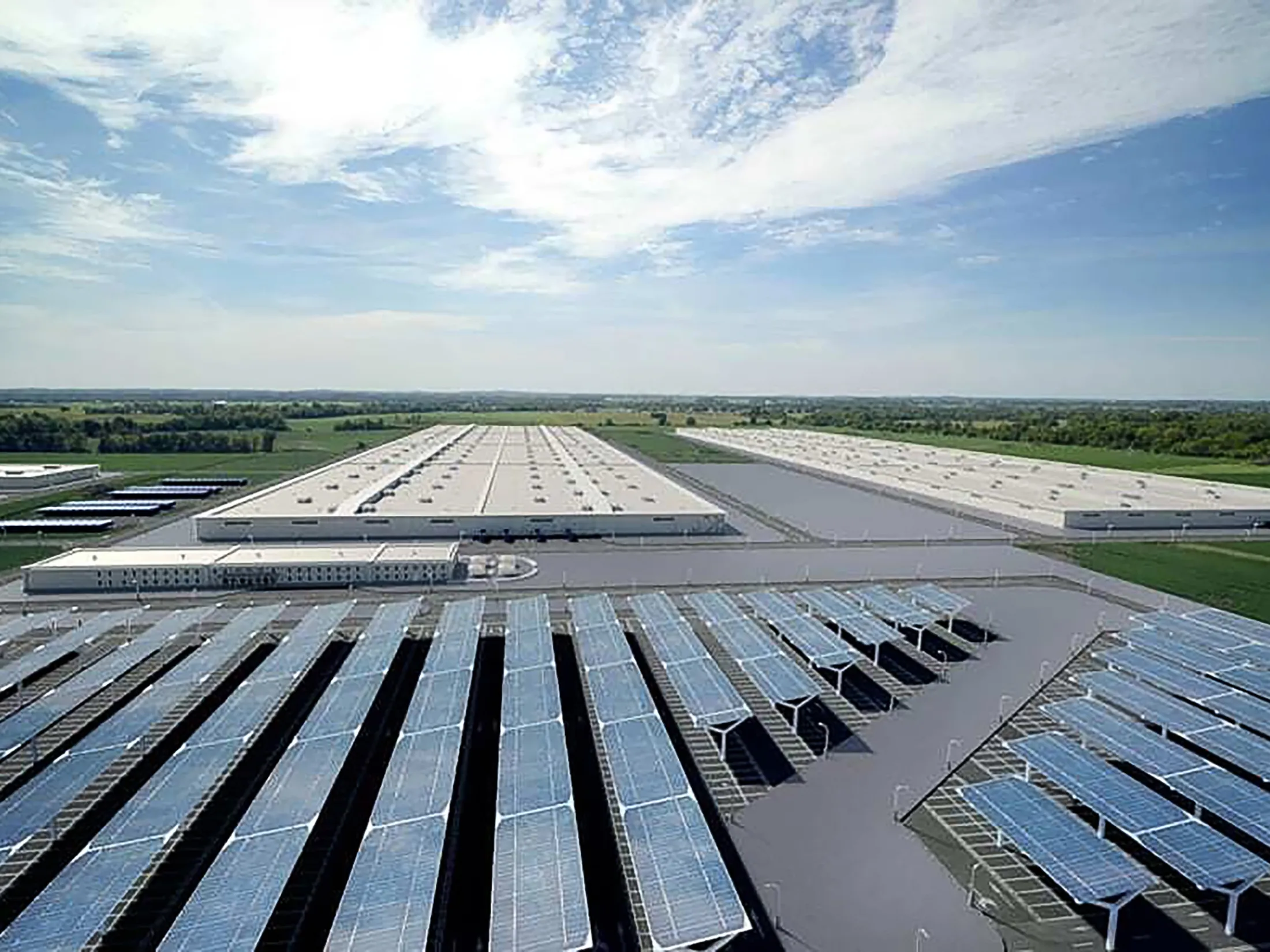 Digital rendering of Blue Oval City, Ford’s coming EV and battery factories in Stanton, Tenn. 