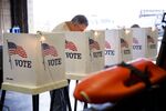 Voters Cast Ballots In The California Primary Election