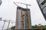 Skanska AB’s construction site of the 27-floor Sthlm 01 tower in Stockholm.