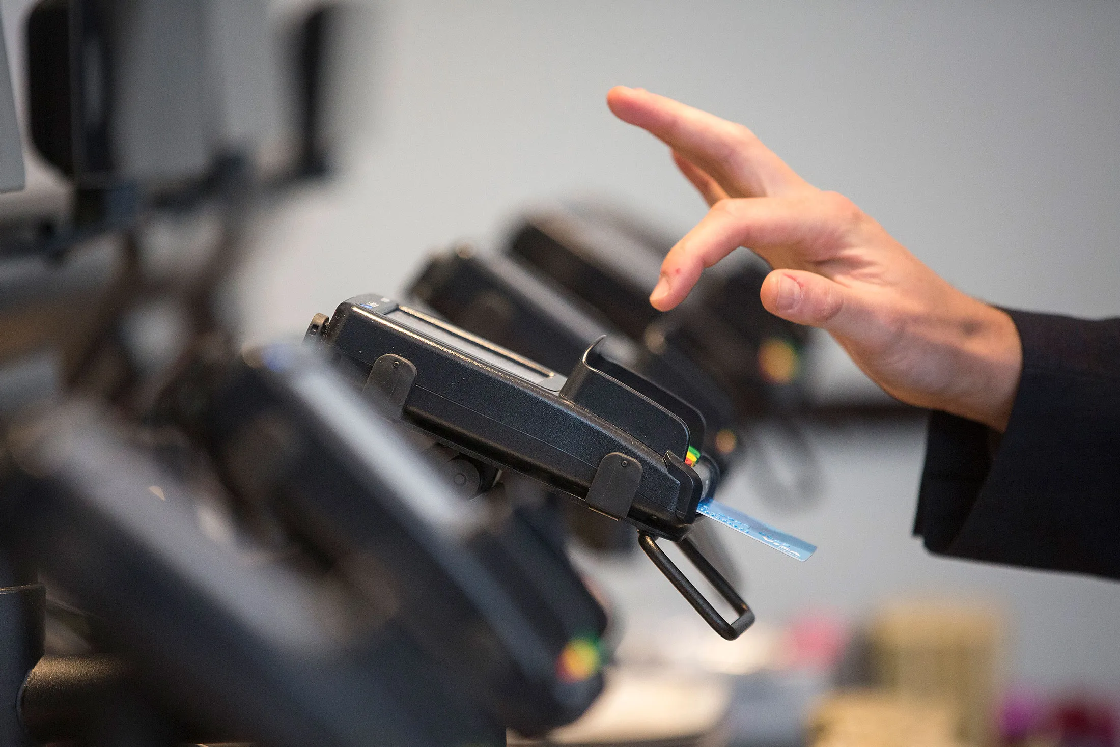 Customers Pay With Contactless Cards