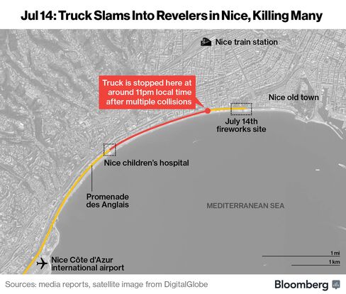 テロ現場の地図