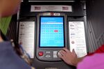 A Hart InterCivic voting machine in Texas.