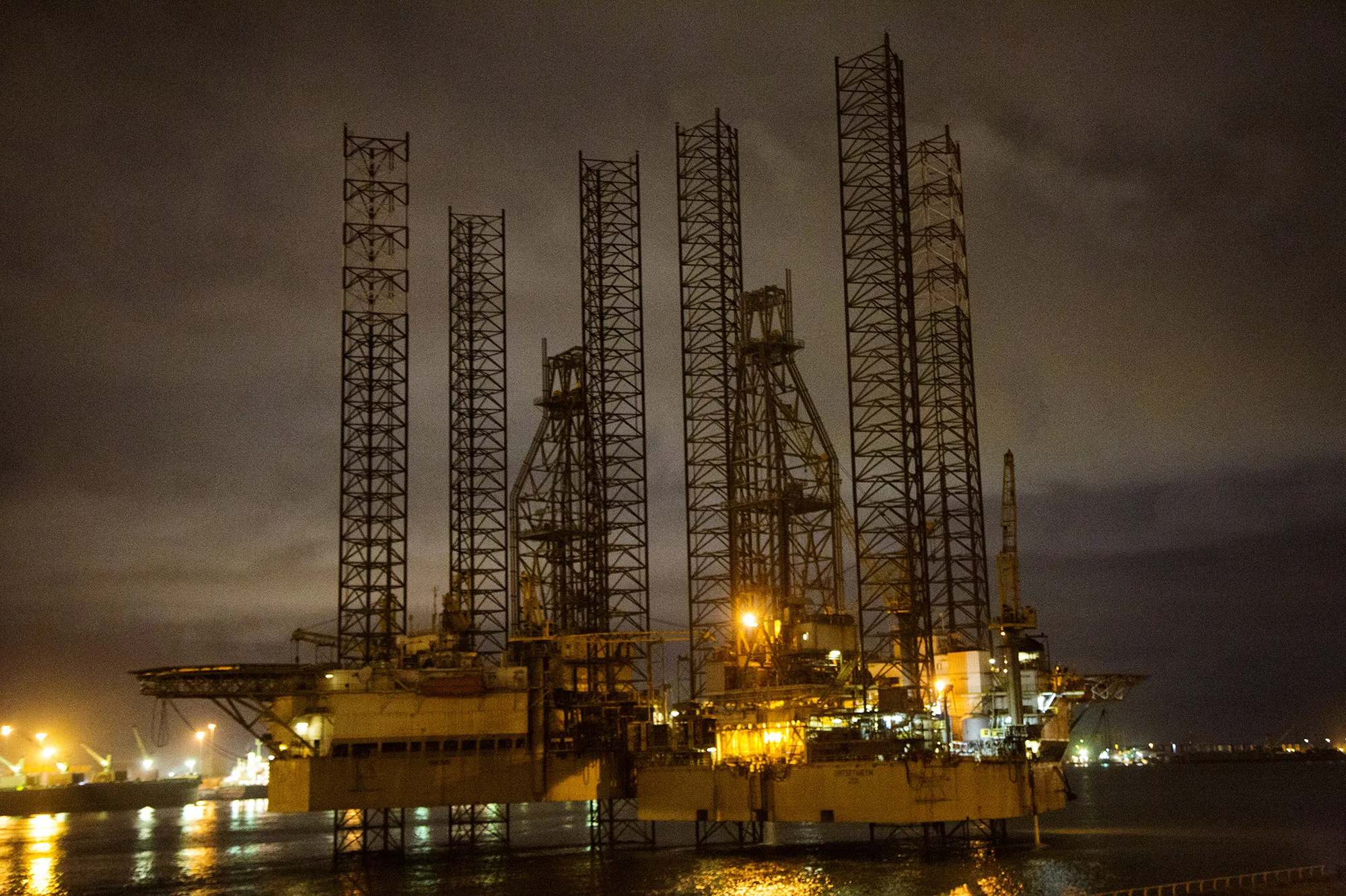 An oil rig in Lagos, Nigeria.&nbsp;