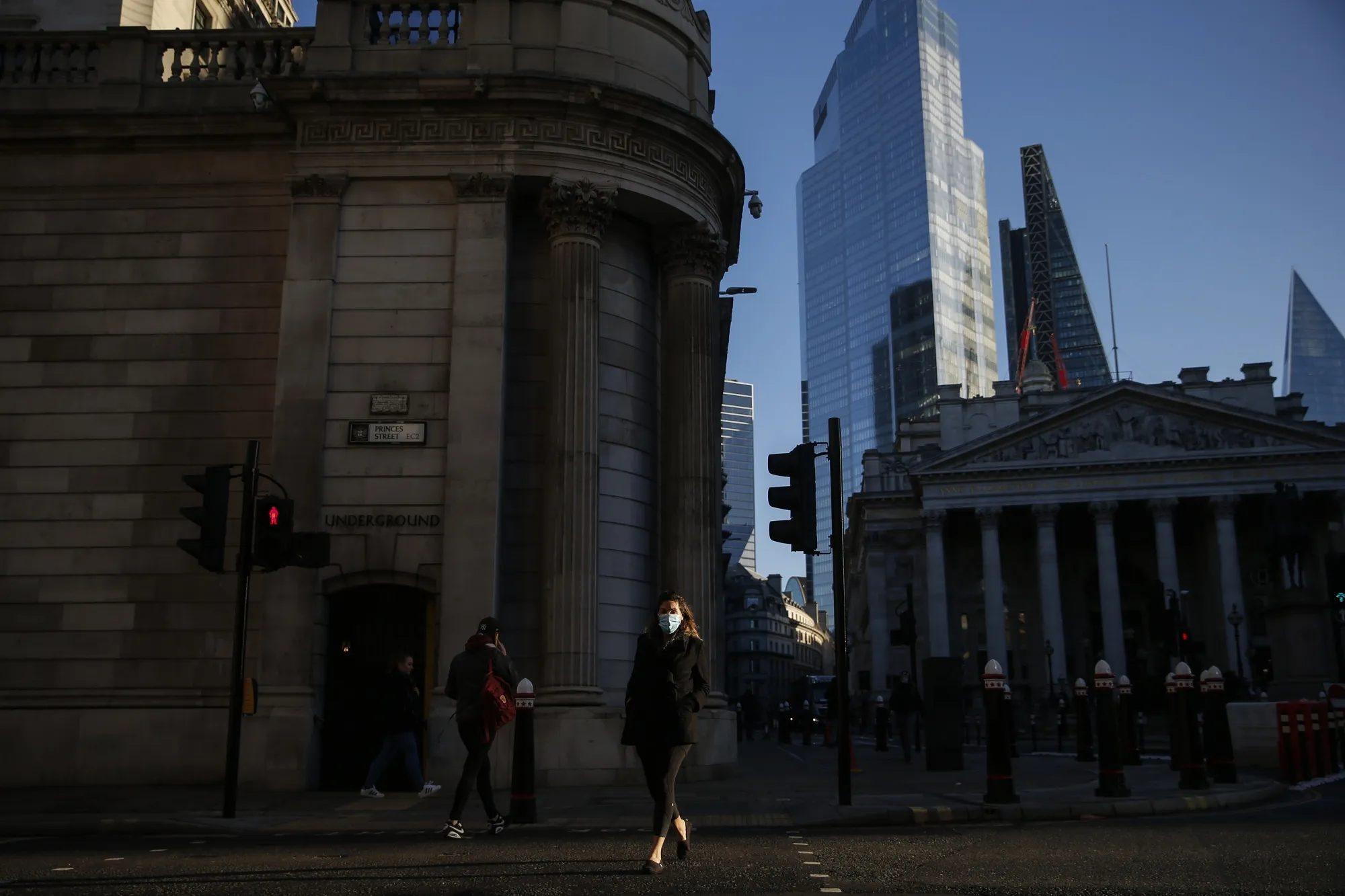 The Bank of England, left, in London on Dec. 17.