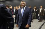Ashwani Gupta, incoming COO of Nissan Motors, attends a news conference in Tokyo on Oct. 9.