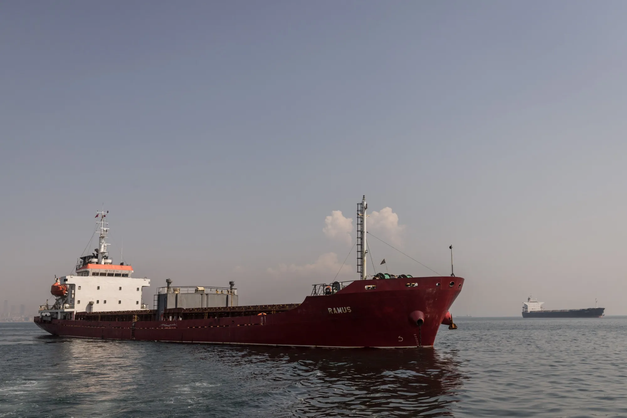 A vessel carries&nbsp;6,161 tons of wheat from Ukraine in the Marmara sea&nbsp;in Istanbul, Turkey.&nbsp;