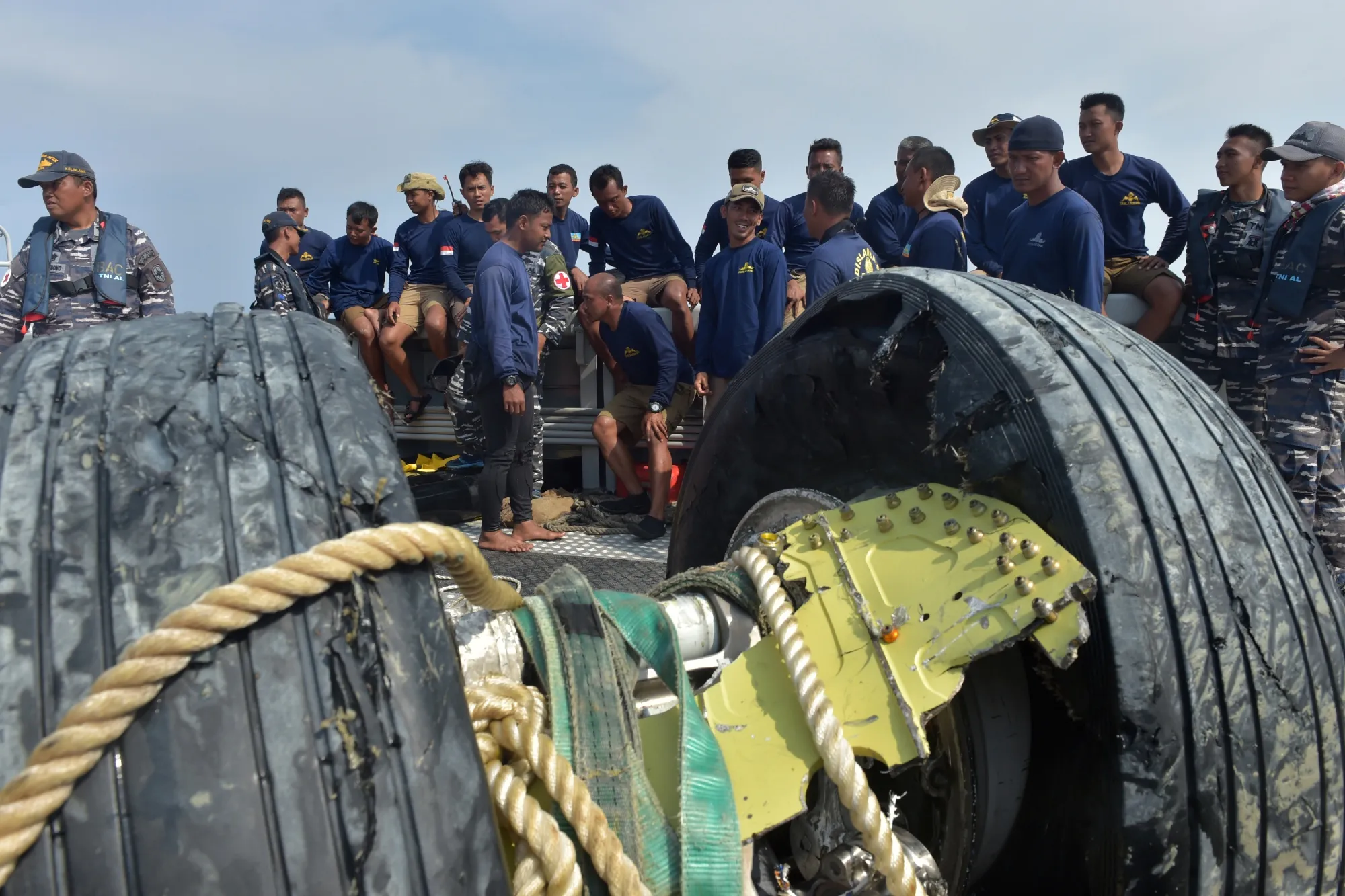 Recovered wheels of Lion Air flight JT 610 on Nov. 2 