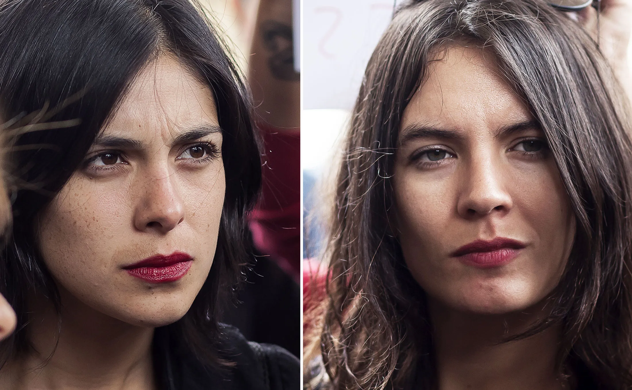 Karol Cariola, left, and Camila Vallejo