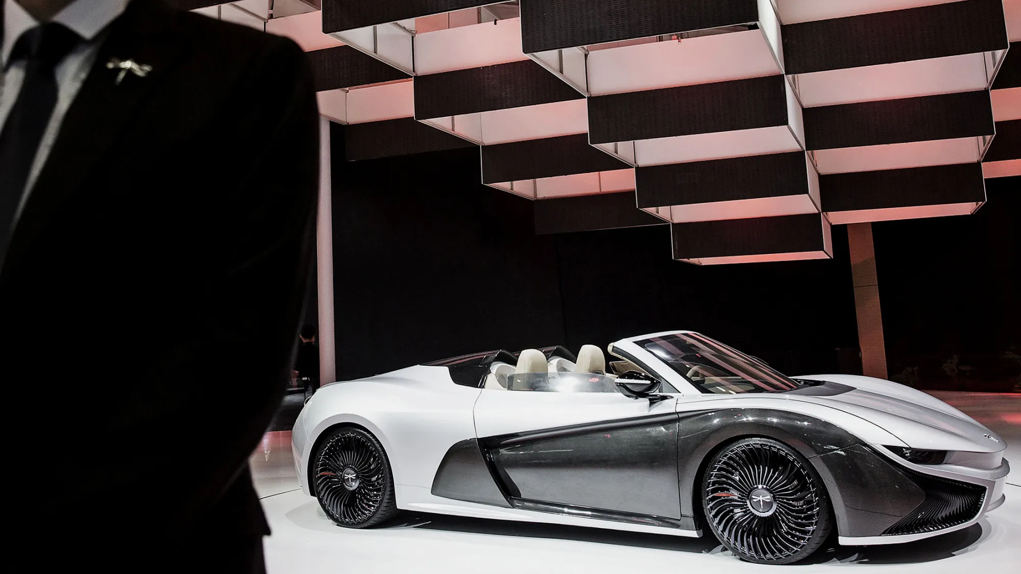 A CH Auto Technology Co. Qiantu K50 concept electric vehicle stands on display at the Beijing International Automotive Exhibition in Beijing, China, on Monday, April 25, 2016.
