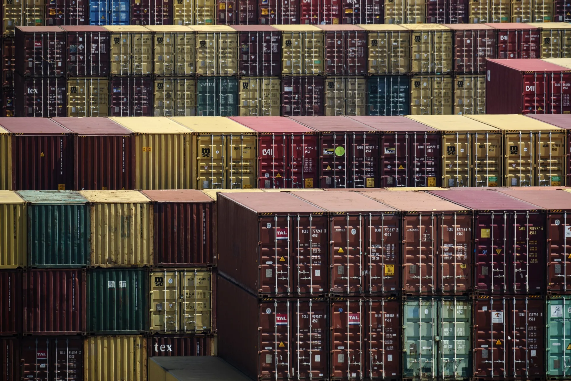 Containers Port In Shanghai Ahead of Trade Figures