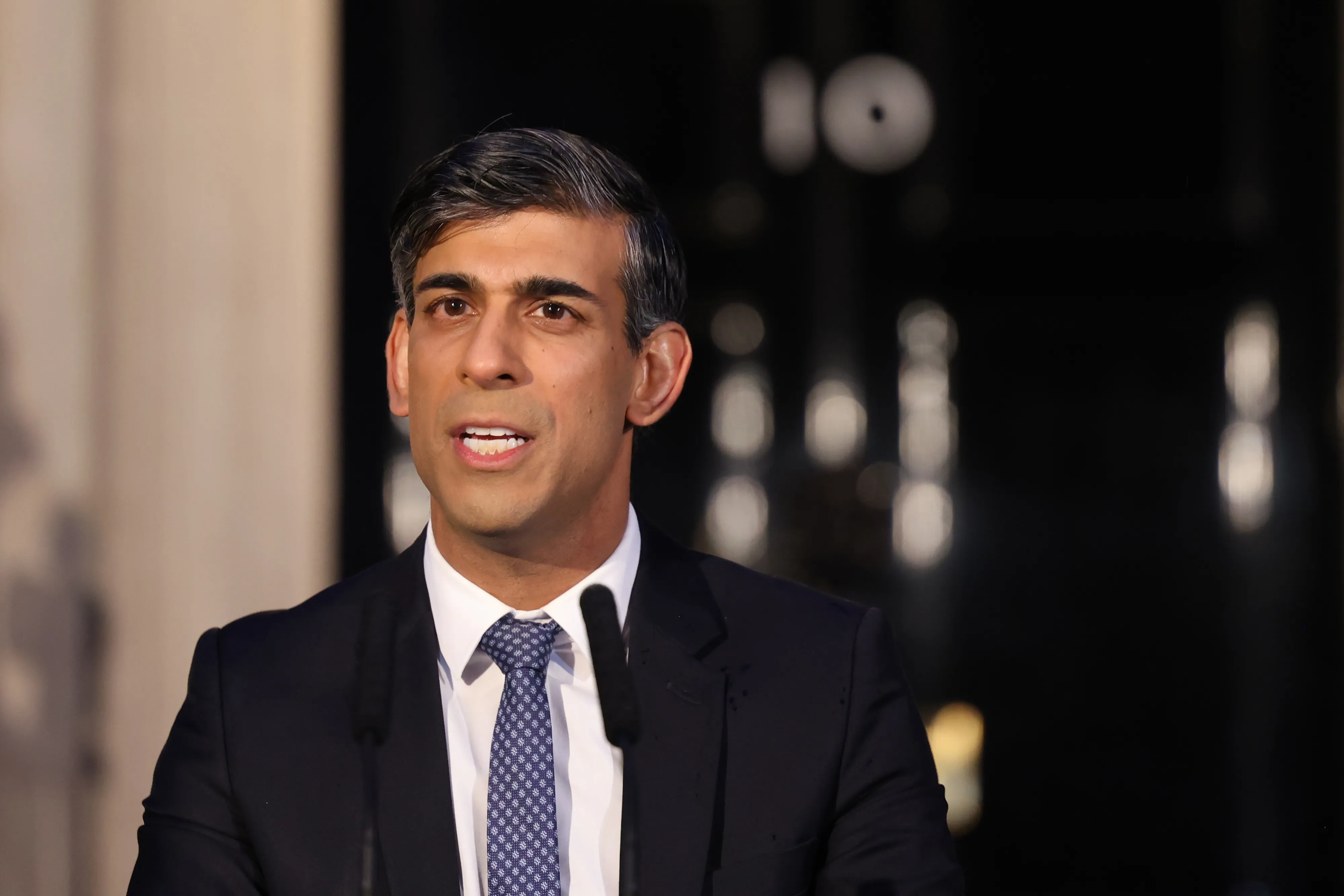 Rishi Sunak speaks at a news conference&nbsp;in London on March 1.