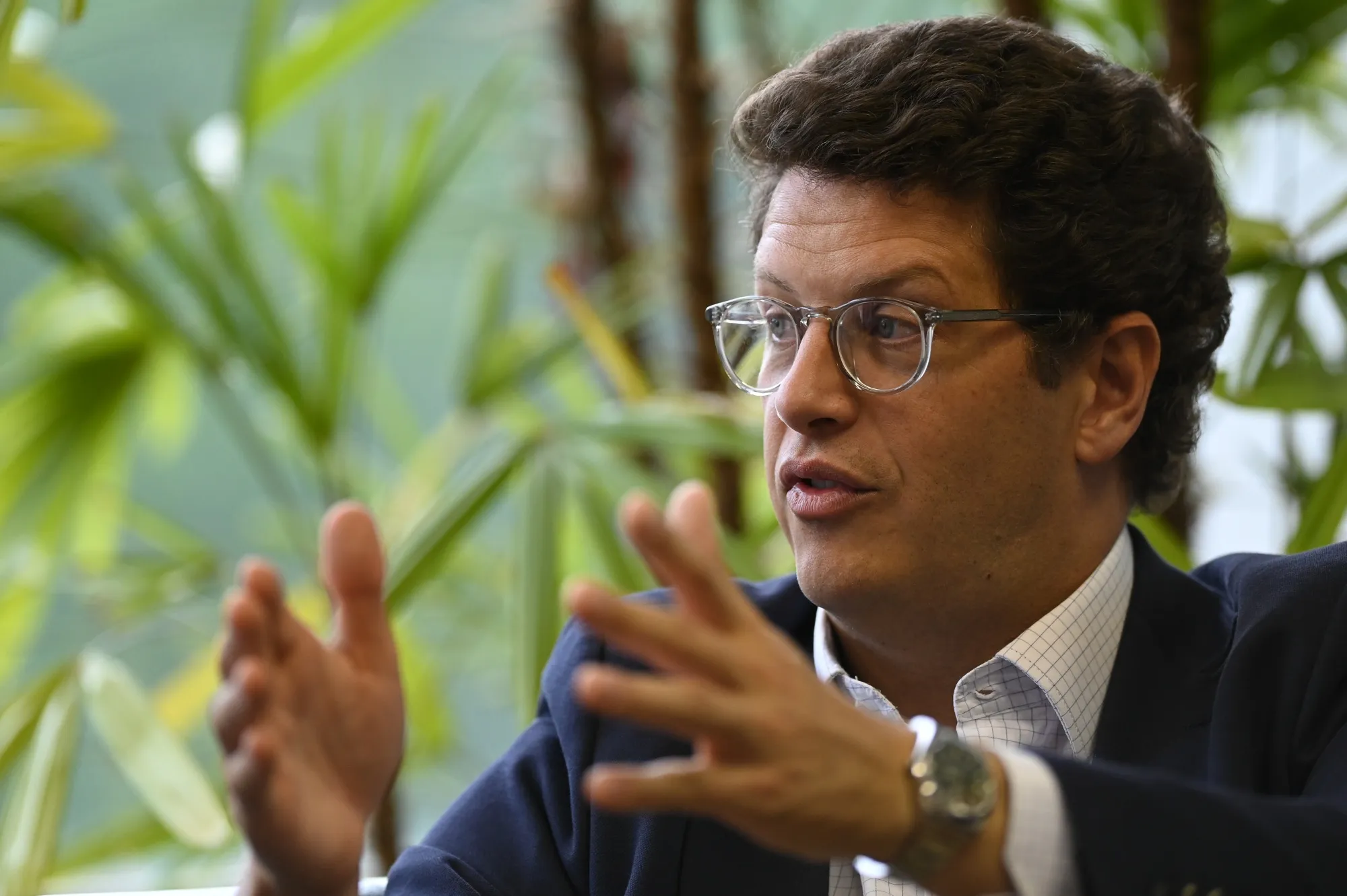 Brazil's former Environment Minister Ricardo Salles&nbsp;speaks during an interview on Nov. 9, 2020.&nbsp;