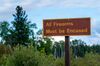 A warning sign near La Ronge, Saskatchewan.