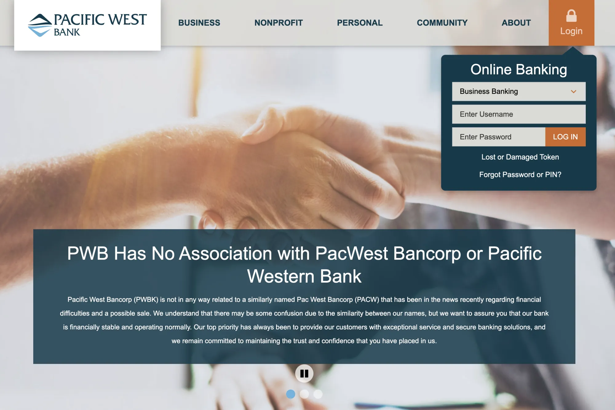Pacific West Website