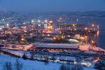 The port of Murmansk on the eastern shore of the Kola Bay of the Barents Sea in the city of Murmansk, Jan. 14, 2017.
