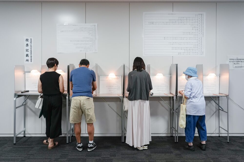 Japanese Voters Cast Ballots In Upper House Election