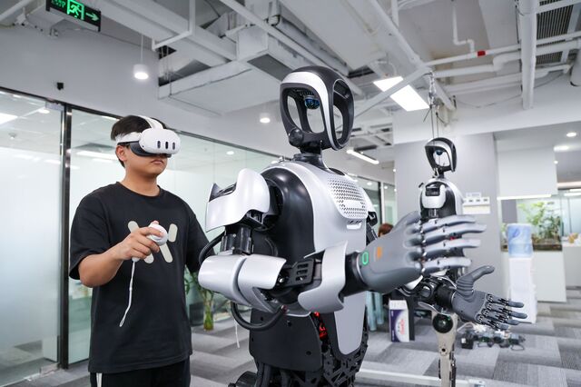 Humanoid robot Kuavo at Leju Robotics in Shenzhen in March.